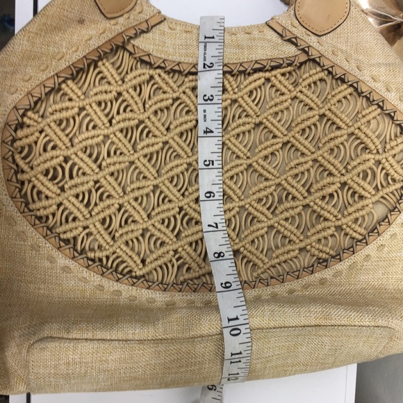 Cole Haan Woven Beige Canvas purse - Picture 14 of 15